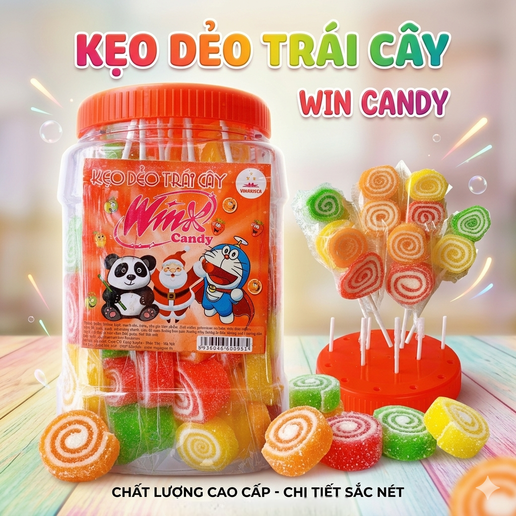 Kẹo dẻo 4 hũ