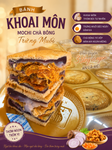 Bánh Khoai Môn Mochi Chà Bông Trứng muối