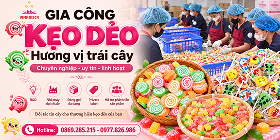 Vinabisca nhận OEM Kẹo dẻo hương vị trái cây số lượng lớn